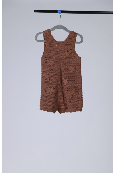 Zara Knitted Brown Baby Onesie